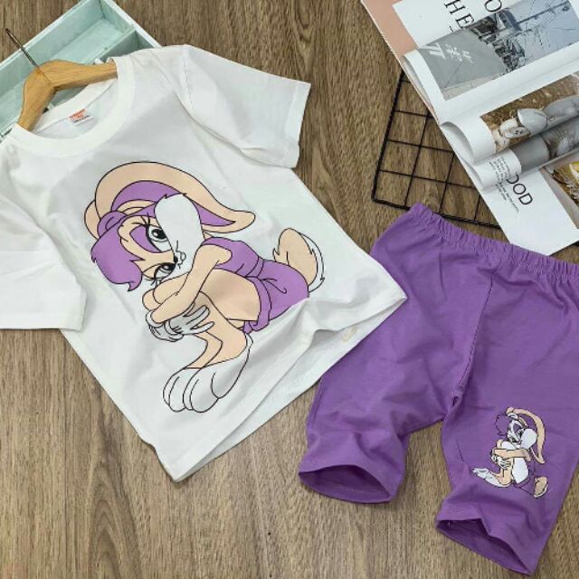 Combo 4 bộ cotton dành cho bé gái