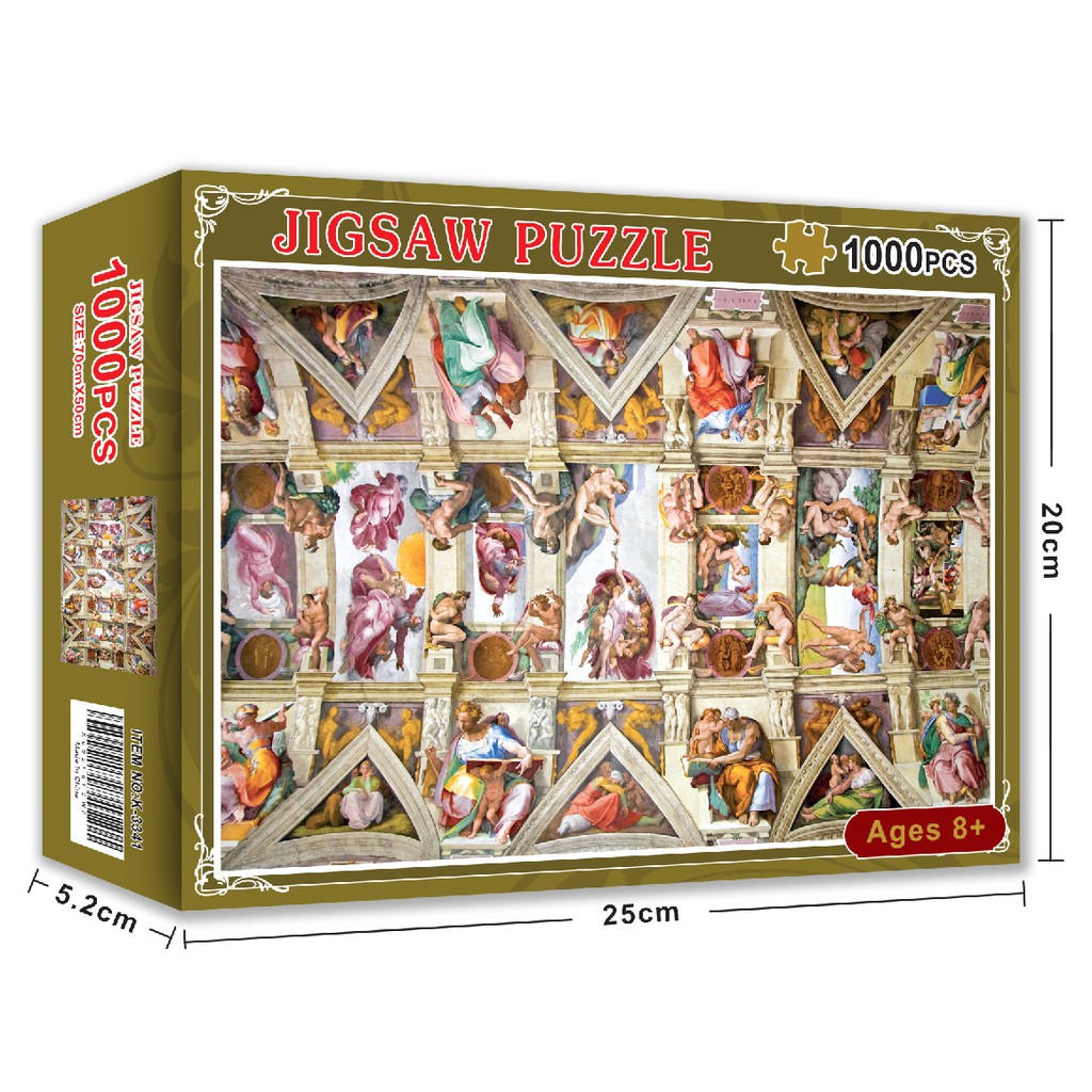 Bộ Tranh Ghép Xếp Hình 1000 Pcs Jigsaw Puzzle (Tranh ghép 70*50cm) Tranh Tường Nhà Thờ Bản Thú Vị Cao Cấp-H49