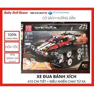 Đồ chơi lắp ráp xe đua địa hình bánh xích điều khiển từ xa mould king 13023 13024