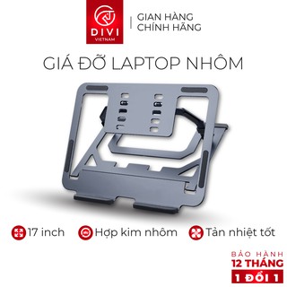 Giá đỡ laptop nhôm DIVI QE782 - S1A - Điều chỉnh độ cao - tản nhiệt Laptop - Hàng chính hãng Bảo hành 12 tháng 1 đổi 1