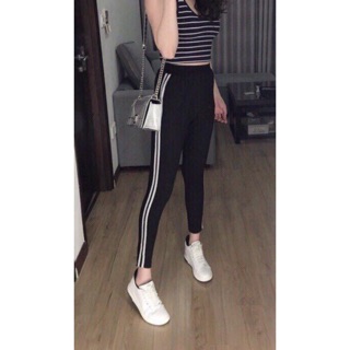 Quần legging sọc