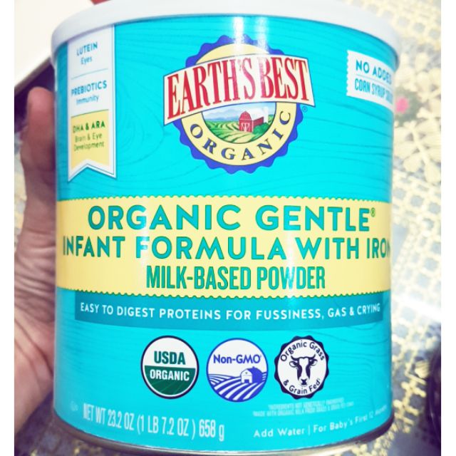 Sữa Organic Infant Formula Gentle Earth’s Best