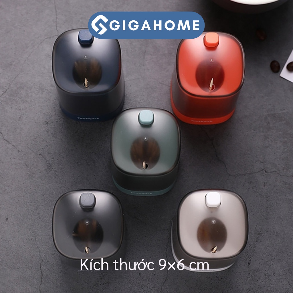 Hũ Đựng Tăm Có Nắp Bật Thông Minh GIGAHOME Thiết Kế Trang Nhã 9534