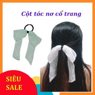 CỘT TÓC NƠ CỔ TRANG🎁CỘT TÓC NƠ REN TRẮNG🎁CỘT TÓC ĐẸP🎁HOT TREND