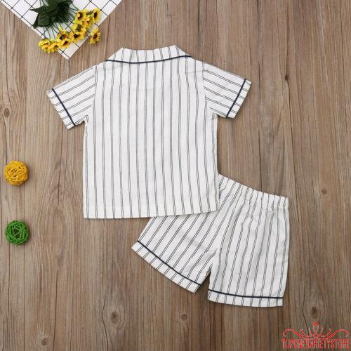 Bộ đồ ngủ pajamas kẻ sọc mềm mại cho bé