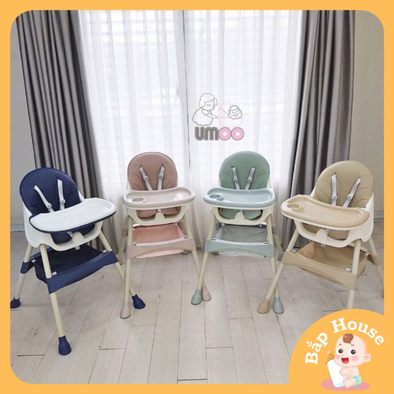 Ghế Ăn Dặm Umoo Không Bánh Đa Năng Chính Hãng, Ghế Ăn Dặm Cho Bé Cao Cấp - Bắp House
