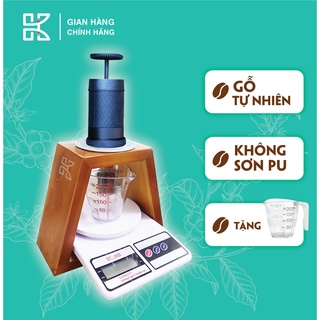 Kệ đỡ dụng cụ pha cà phê staresso mirage, phin, phễu pour over bằng gỗ tự nhiên