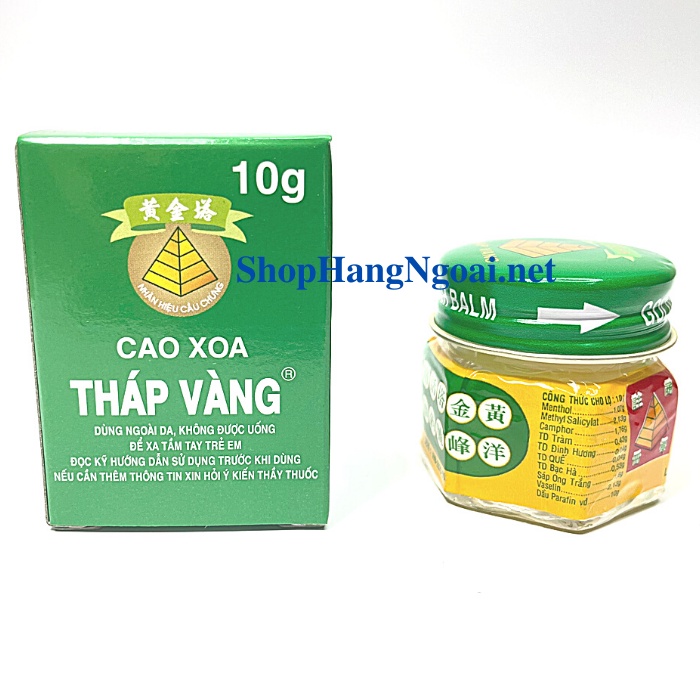 Cao xoa Tháp Vàng - Gold tower balm 10g- Combo 12 lọ nguyên hộp