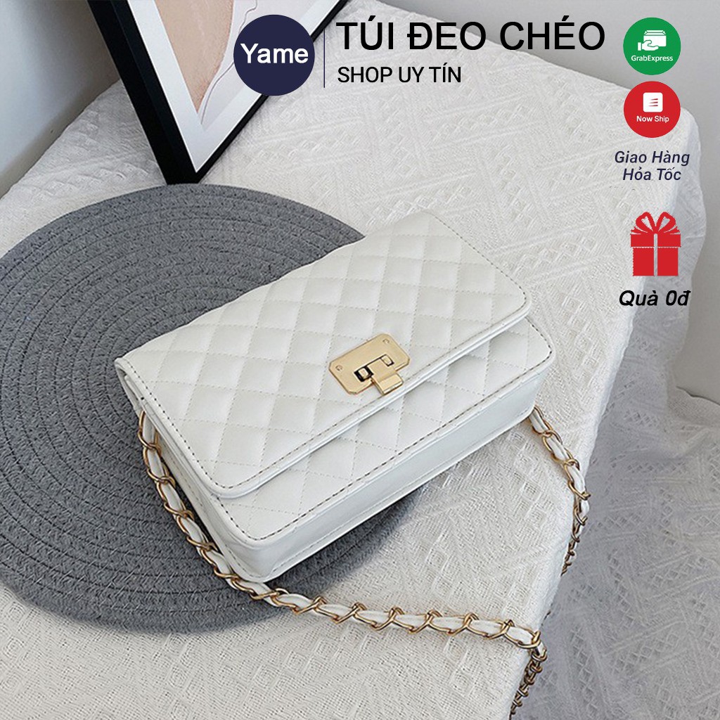 TÚI ĐEO CHÉO NỮ CNK TRẦN TRÁM SIZE 20 KHÓA GẬP CAO CẤP