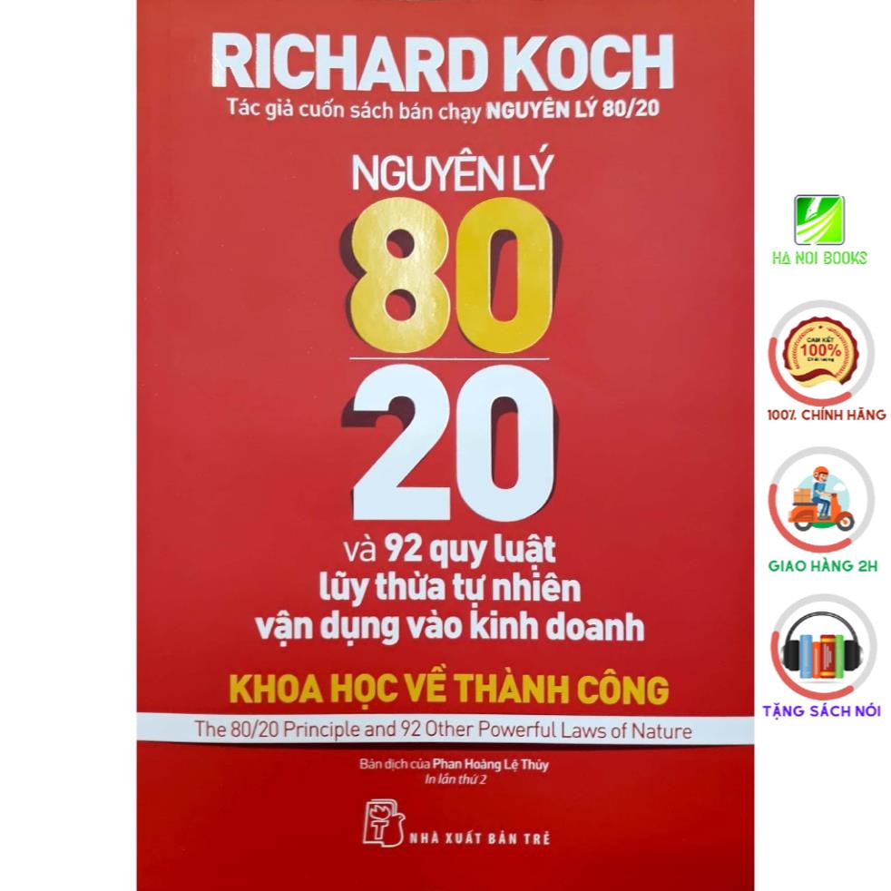 Sách - Nguyên Lý 80/20 Và 92 Quy Luật Lũy Thừa Tự Nhiên Vận Dụng Vào Kinh Doanh - NXB Trẻ