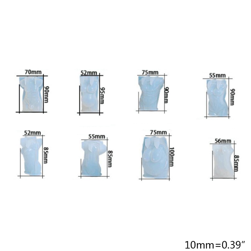 Khuôn silicone tạo hình cơ thể người trang trí 3d