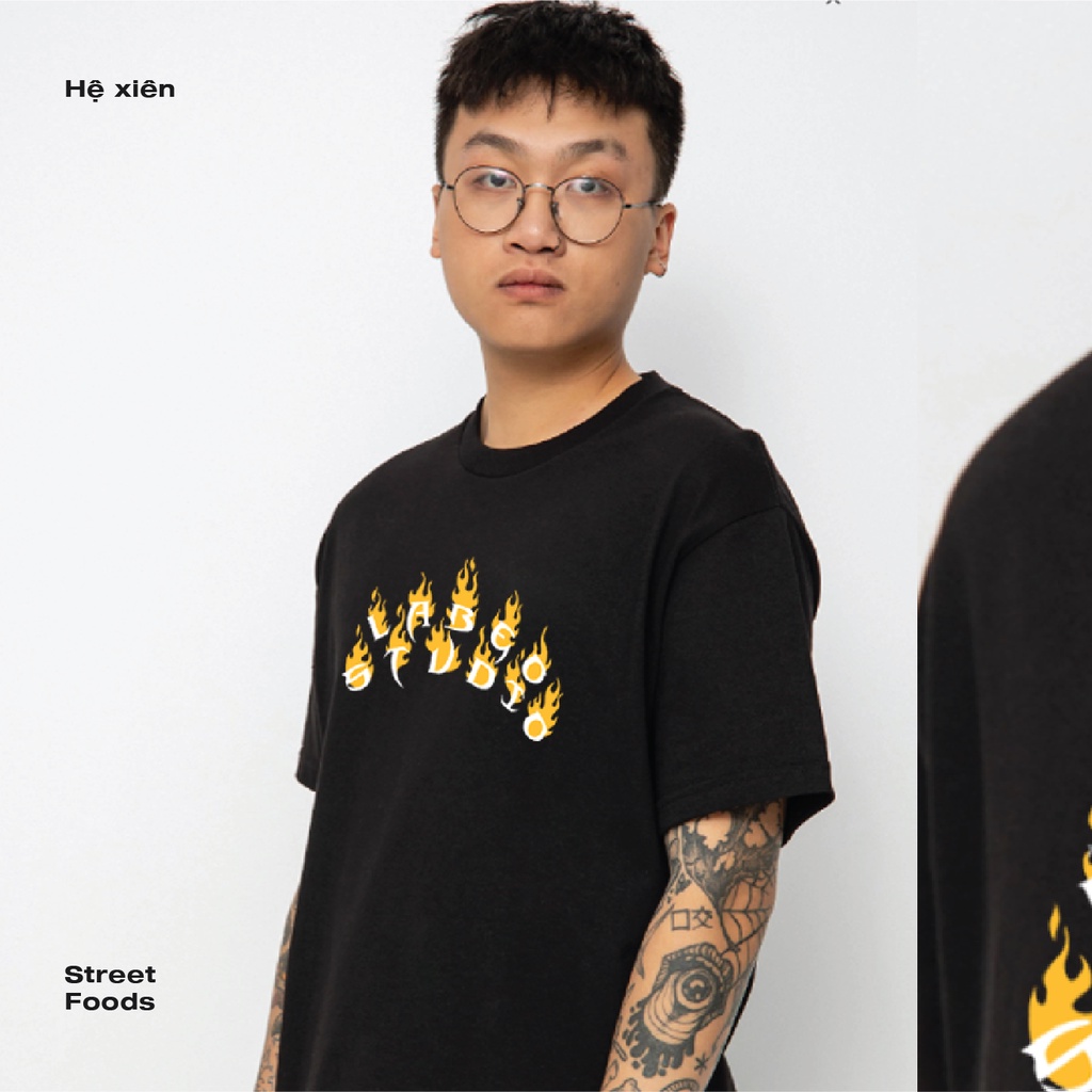 LB84 Áo xiên que Labeo  Studio Áo phông áo thun oversize local brand