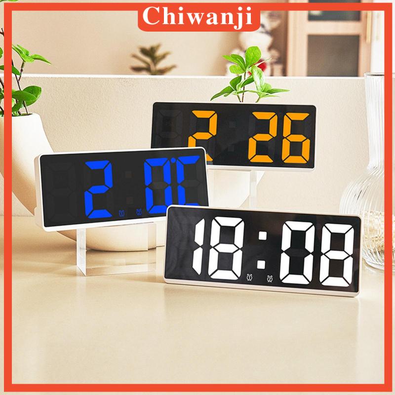 [Chiwanji] Đồng Hồ Báo Thức Để Bàn Có Đèn LED Hiển Thị Ngày Tháng Cho Người Lớn Tuổi / Phòng Khách