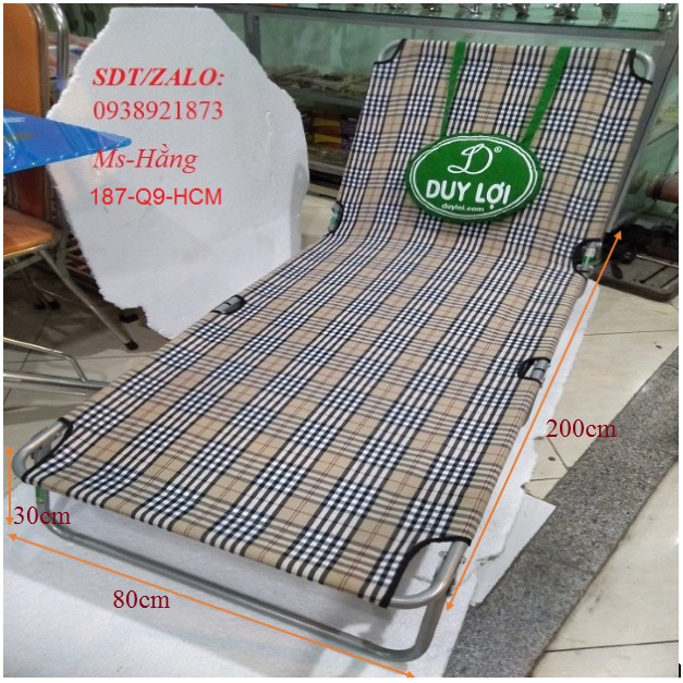 GIƯỜNG GHẾ XẾP DUY LỢI LOẠI THÉP SƠN TĨNH ĐIỆN CỠ ĐẠI - Mã: GBSĐ80 –