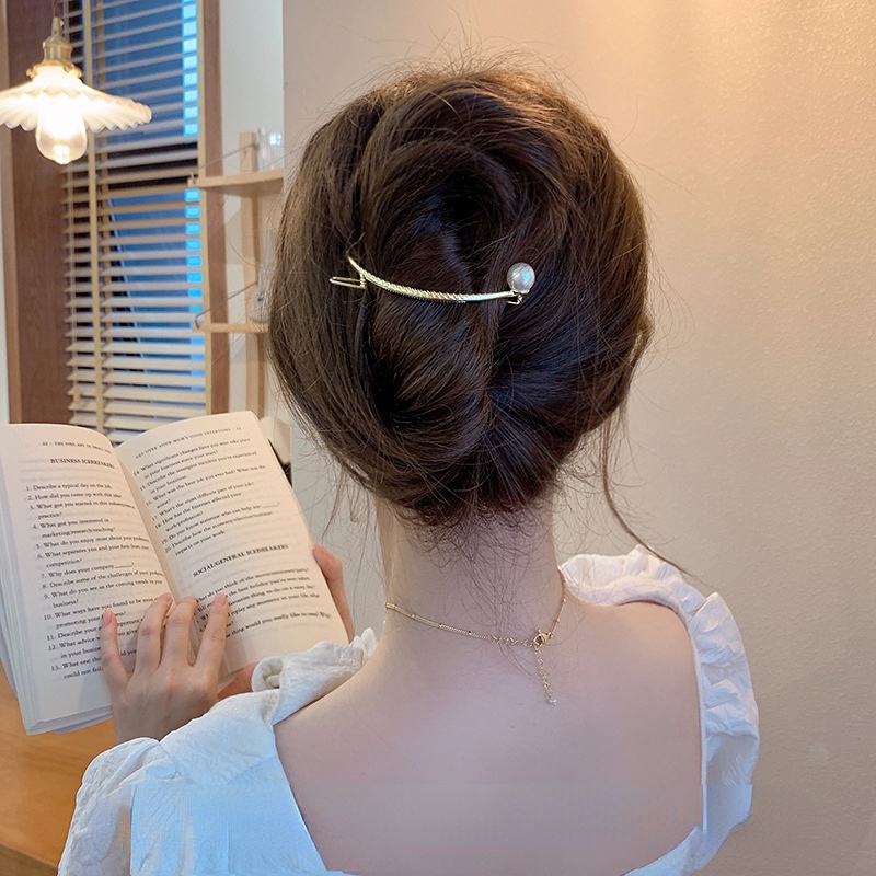 Kẹp Tóc Kim Loại Hình Chú Ếch Đính Ngọc Trai Dễ Thương