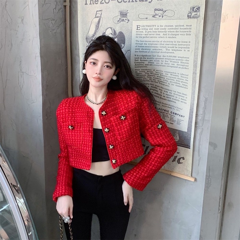 Áo dạ tweed nữ kiểu cardigan áo khoác nữ cardigan vải dạ tweed cao cấp 2 lớp