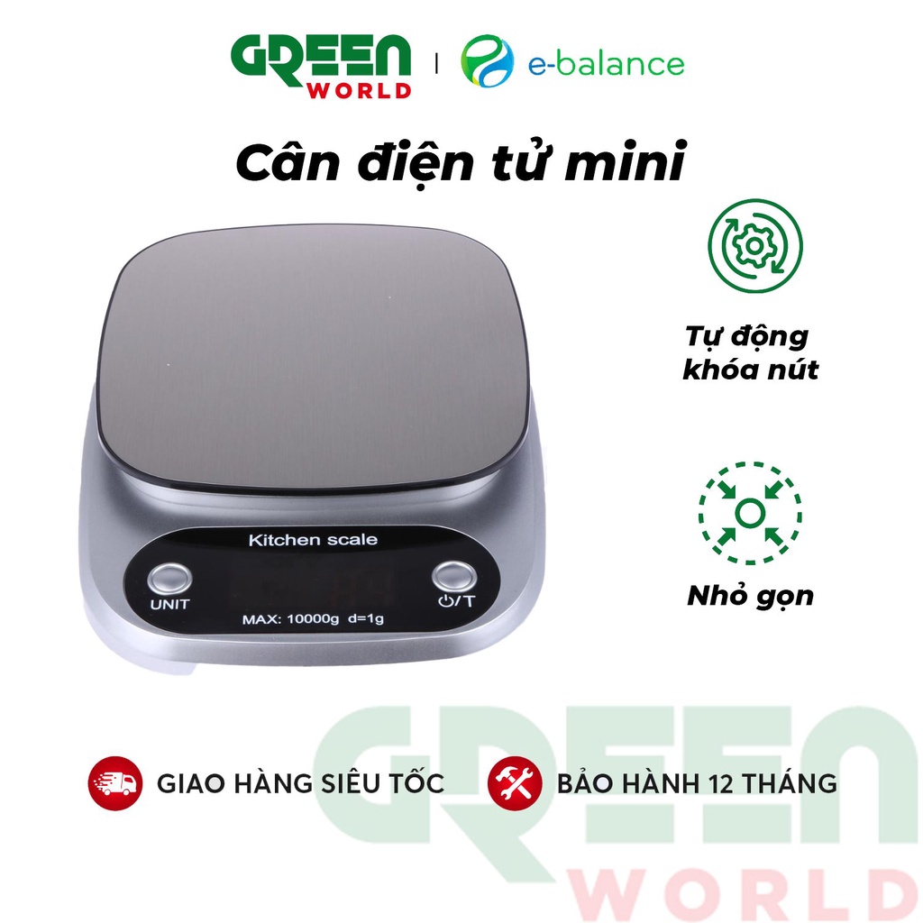 Cân điện tử mini dùng trong nhà bếp, cân thực phẩm, làm bánh Ebalance Kitchen Scale - kèm pin - Hàng chính hãng
