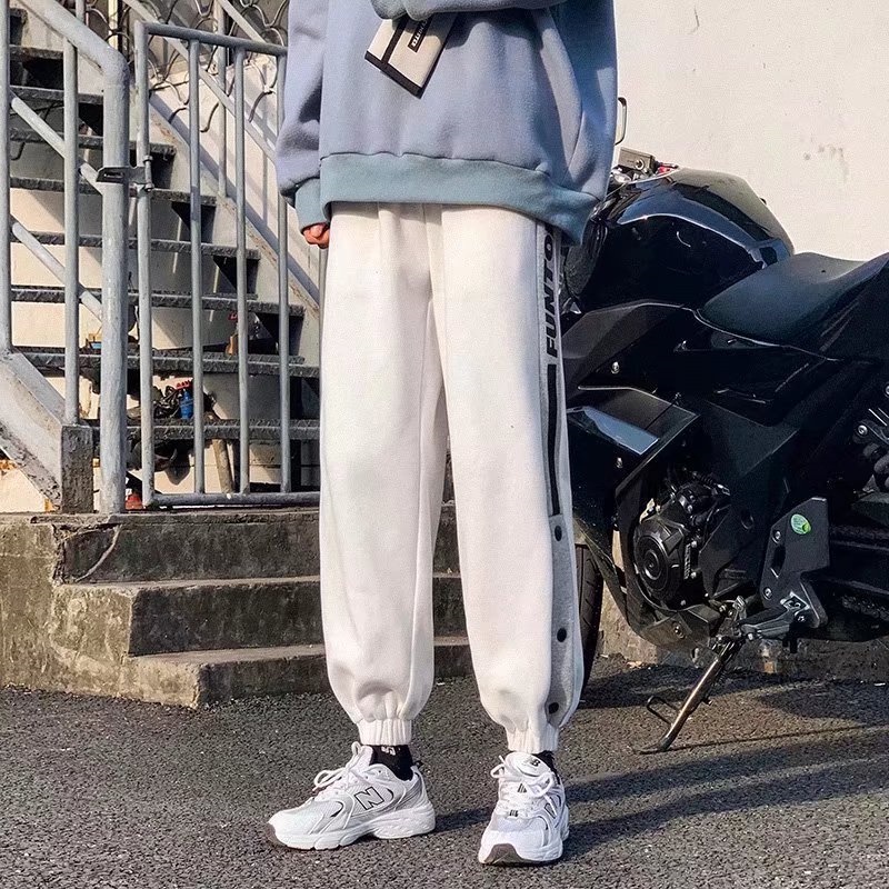 Quần dài nam ống rộng phong cách thời trang Hong Kong chất lượng cao size S-3XL