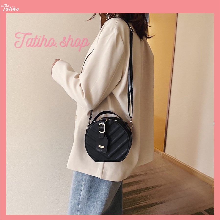 [HÀNG XỊN, GIÁ TỐT] Túi Xách Đeo Chéo Nữ Kiểu Tròn Đơn Giản Thanh Lịch - Mã TUI09