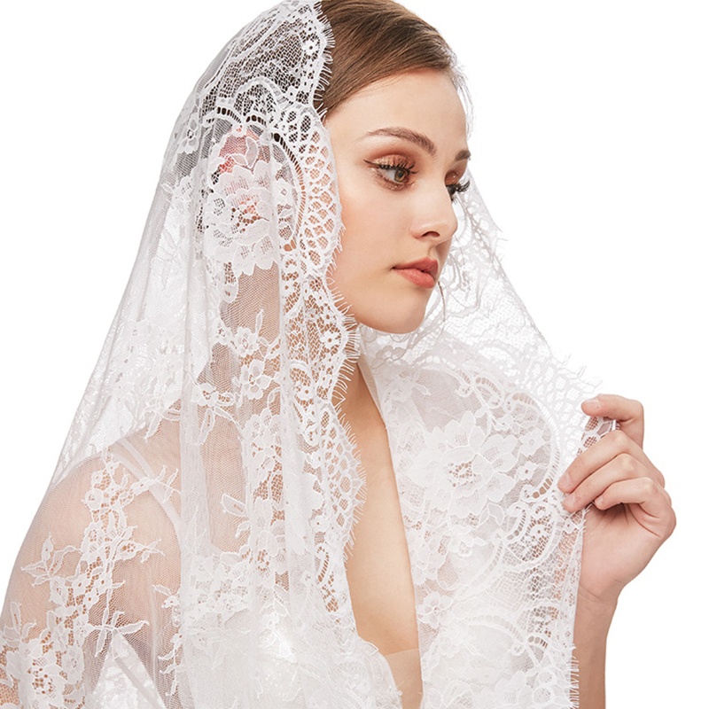 Mạng Che Mặt Họa Tiết Ren Hoa Cho Nhà Thờ Nhà Thờ Mantilla La Tinh