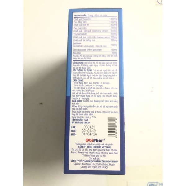 Gói Uống OBI THYMOS dạng thạch vị việt quất  - Hỗ Trợ Nâng Cao Sức Khỏe