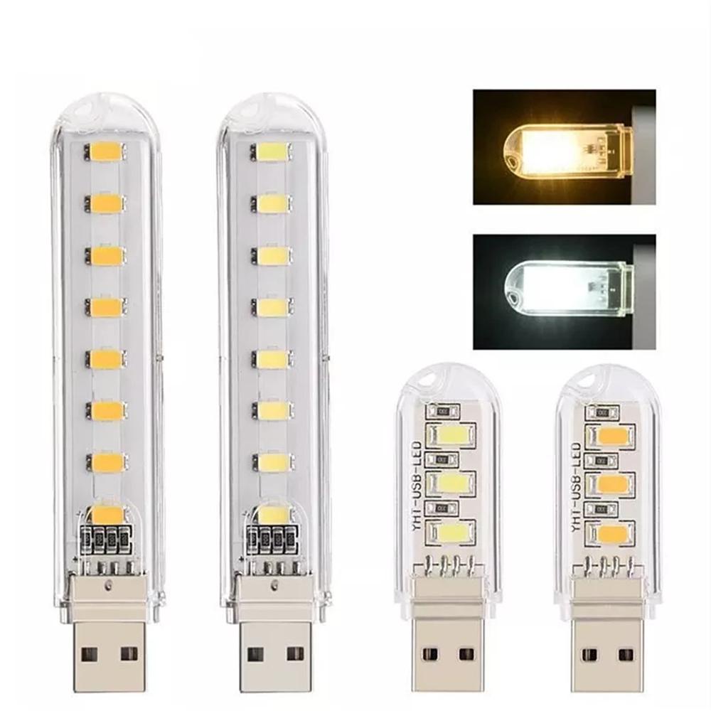 HARRIETT Đèn LED USB Mini 3 Bóng 5V Ánh Sáng Trắng Ấm Đa Ứng Dụng Cho Notebook