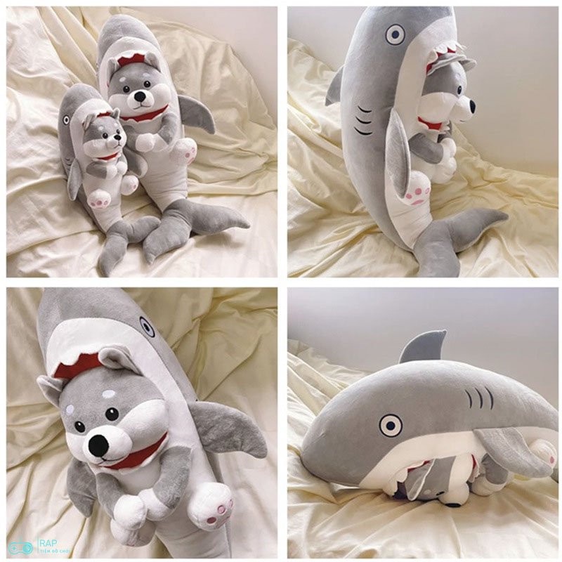 Cá mập nhồi bông cosplay ong, ngựa, chó, mèo,.. ngộ nghĩnh hài hước, chất liệu êm ái, trang trí, quà tặng bạn bè-Ráp