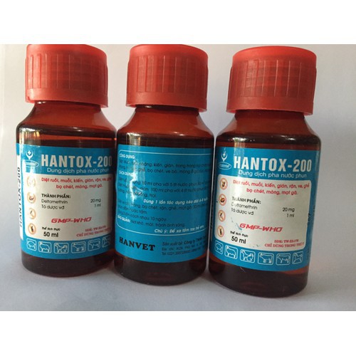 Thuốc diệt ve, bọ chét , ruồi, muỗi, mạt Gà HANTOX 200