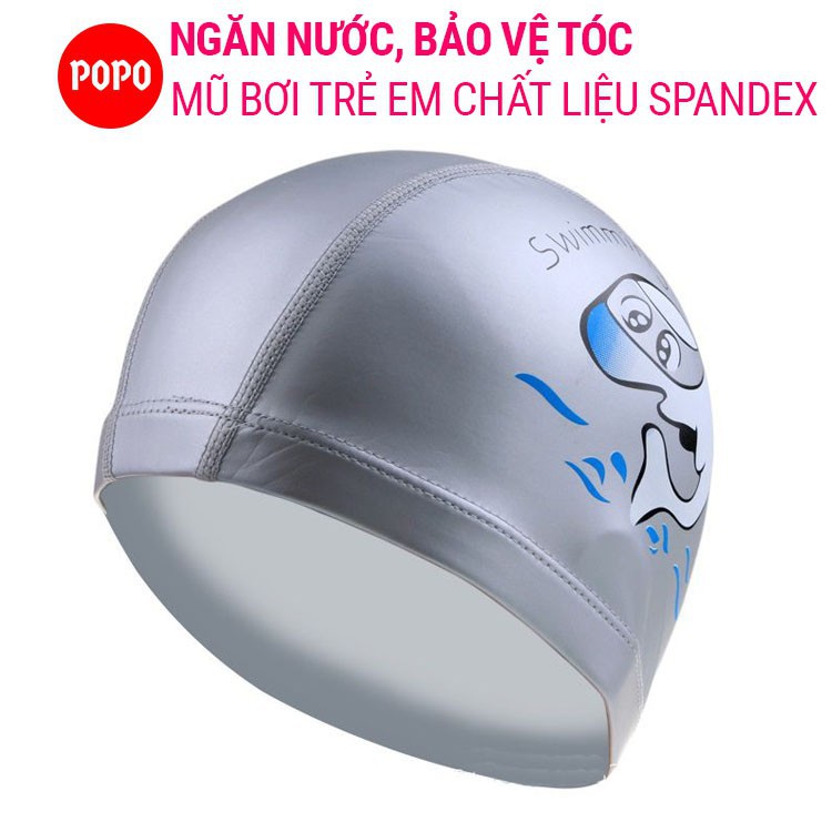 Mũ bơi trẻ em ngộ nghĩnh hình cá POPO 1179 chất liệu an toàn mang đếm cảm giác mềm mại khi đội cho bé