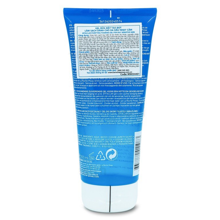[200ml] Gel rửa mặt tạo bọt cho da dầu nhạy cảm La Roche-Posay | BigBuy360 - bigbuy360.vn