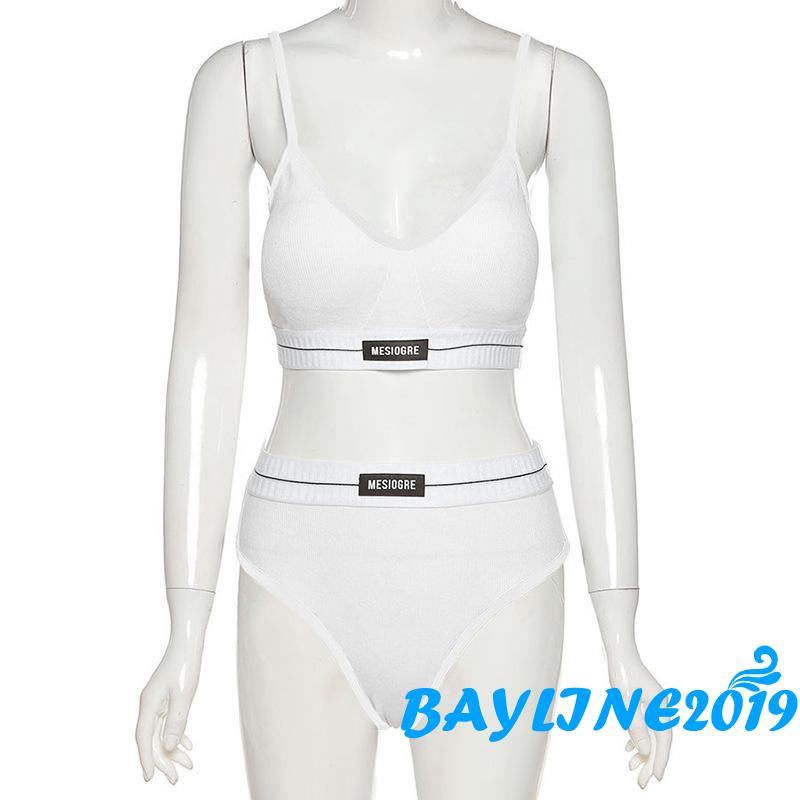 Bộ đồ lót 2 mảnh cổ chữ V hở lưng màu sắc thời trang quyến rũ cho nữ