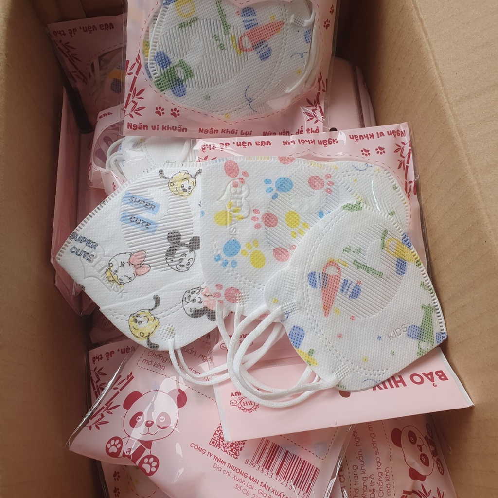 Khẩu Trang Trẻ Em 3D Gấu Kids  Dành Cho Bé Dưới 8 Tuổi-Hàng Chính Hãng