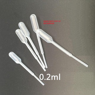 Pipet pasteur 0.2ml - ống hút nhỏ giọt 0.2ml - Túi 1000 cái