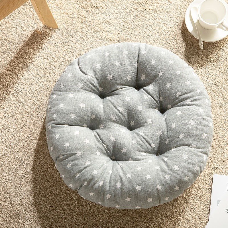 PVN39342 Đệm Ngồi Bệt Size Lớn Thêu Vi Tính, đệm lót ghế Vuông (Bông Trắng Cực Êm) Giá Rẻ