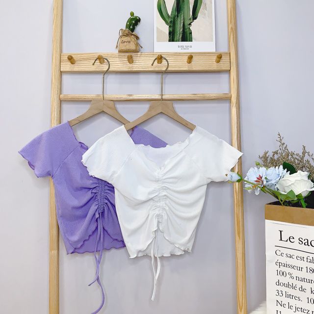 [ Mã WASTAPR giảm 10K đơn 50K] (Video ảnh thật) Croptop rút dây | BigBuy360 - bigbuy360.vn