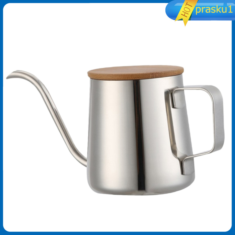 [PRASKU1]Gooseneck Hand Drip Coffee Pot Stainless Steel Pour Over Tea Kettle