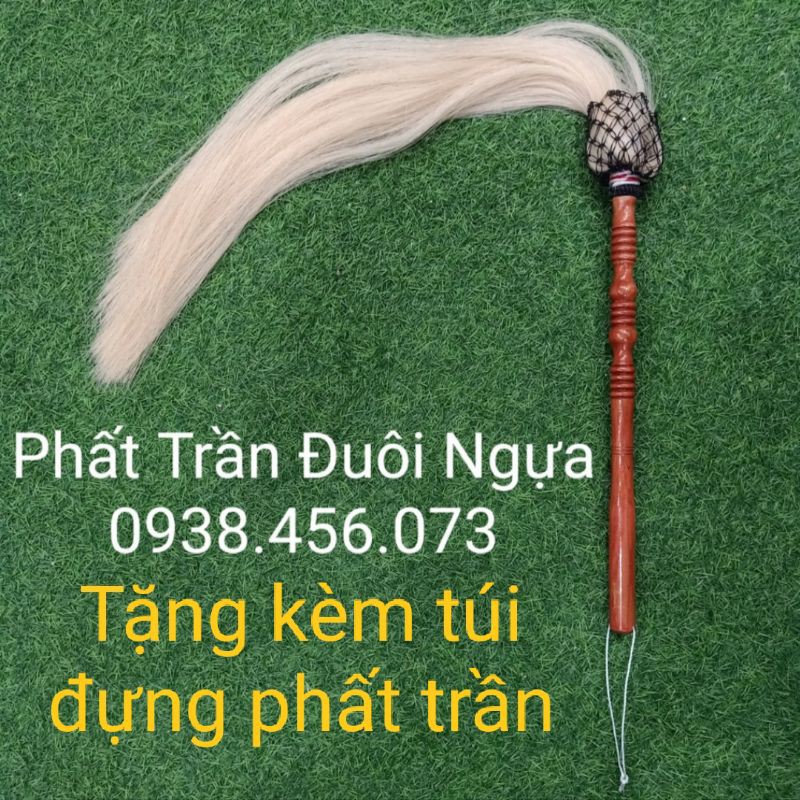 [Có Sẵn] Phất Trần Cán Gỗ Cây Phất Trần Cán Gỗ Sợi Nhân Tạo Phất Trần Gia Tiên