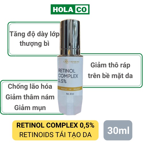 Bộ tái sinh Huyền Phi Retinol Complex 0.5% kem phục hồi Heli B5 phục hồi chuyên sâu, tái tạo tế bào, hồi sinh làn da