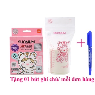 Hộp 50 túi túi trữ sữa Sunmum Thái lan dung tích 250ml
