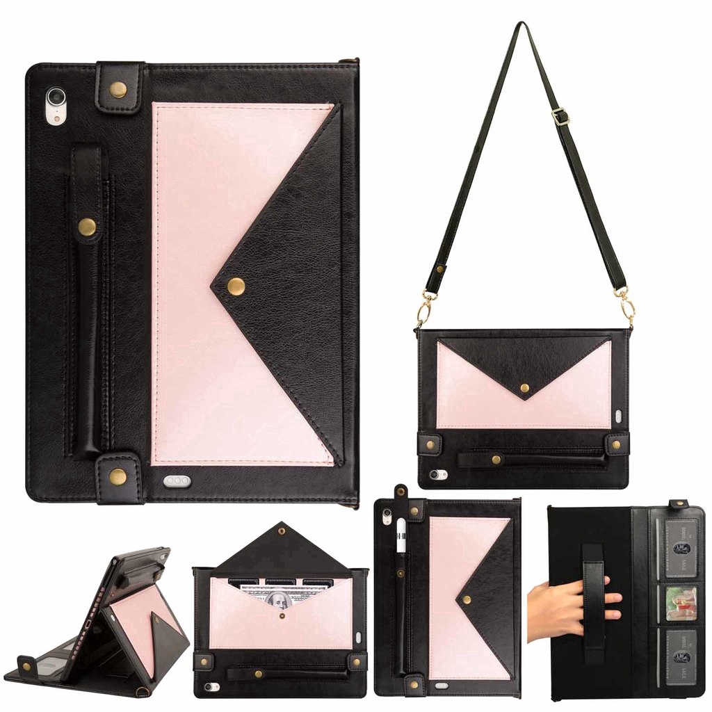 Ốp điện thoại bằng da có dây đeo vai kèm ngăn đựng bút cho Apple iPad Pro 12.9 inch 12.9" 2015 2017 2018 2020 | BigBuy360 - bigbuy360.vn