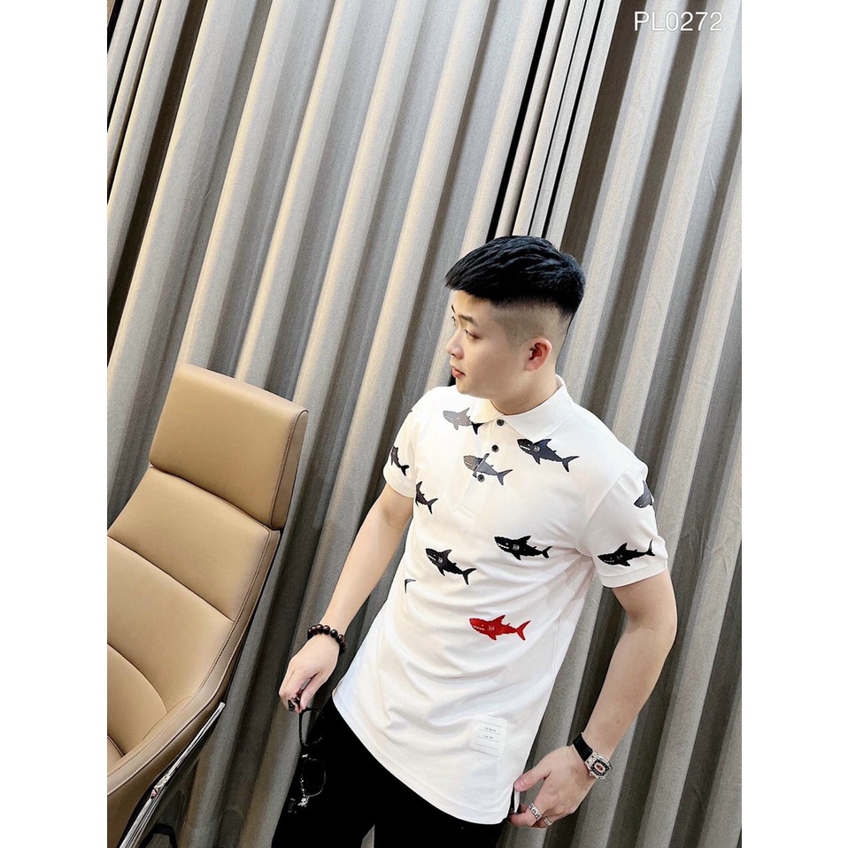 Áo thun POLO nam cao cấp có cổ tay ngắn phối họa tiết siêu đẹp sang trọng cá tính trẻ trung mẫu mới giá rẻ