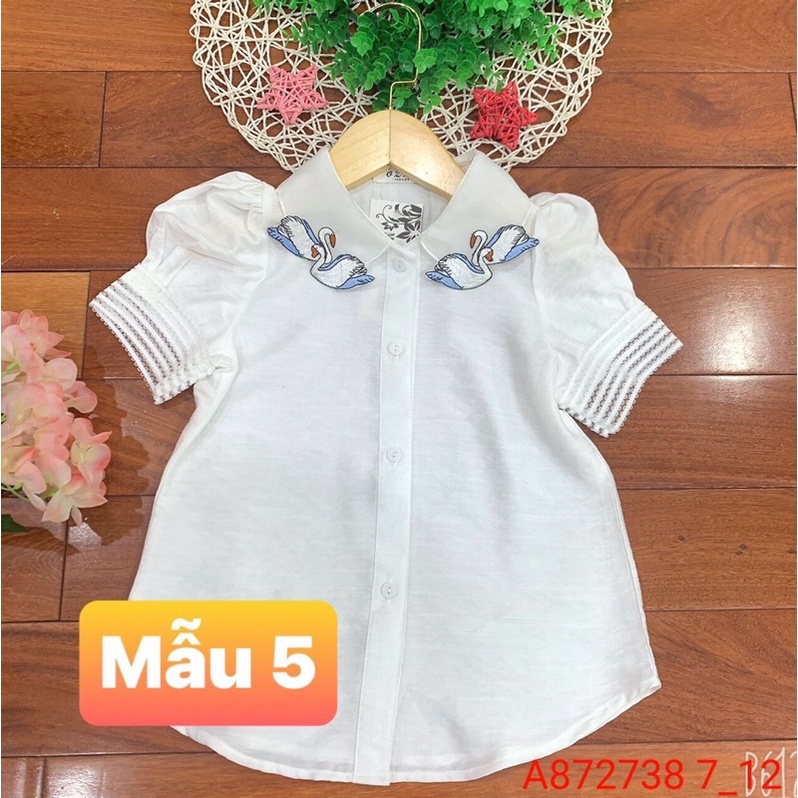 Sơ mi trắng hàng VNXK cho bé gái đến trường