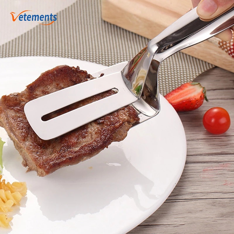 Kẹp Gắp Thức Ăn Bằng Thép Không Gỉ Chống Dính Đa Năng Tiện Dụng Cho Nhà Bếp