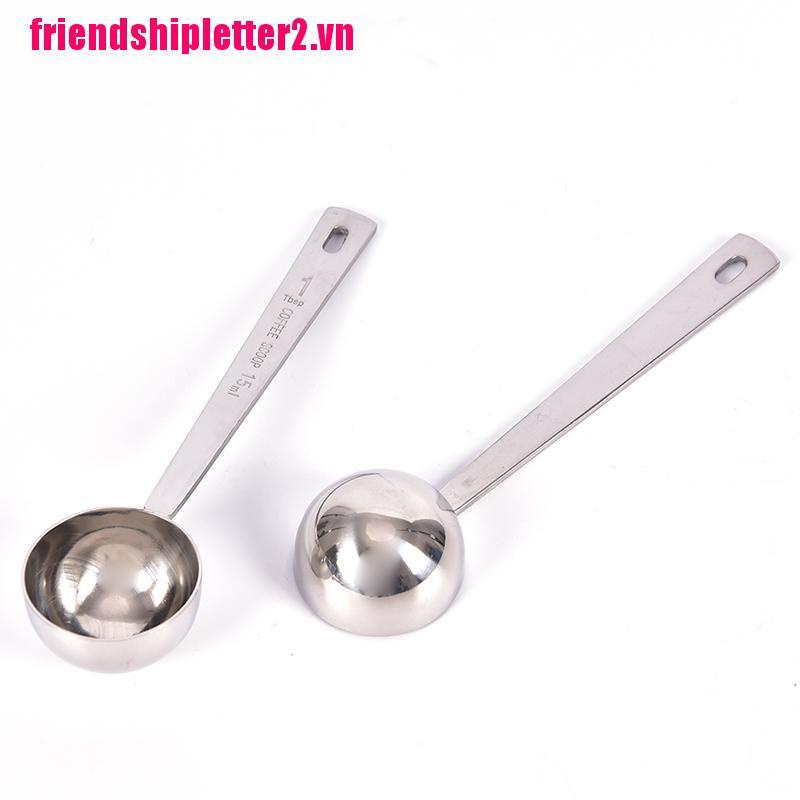 Set 2 muỗng đong cà phê bằng thép không gỉ tiện lợi 15ml