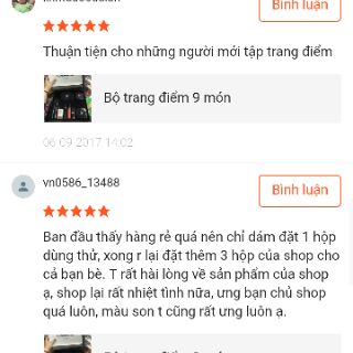 Bộ trang điểm 9 món