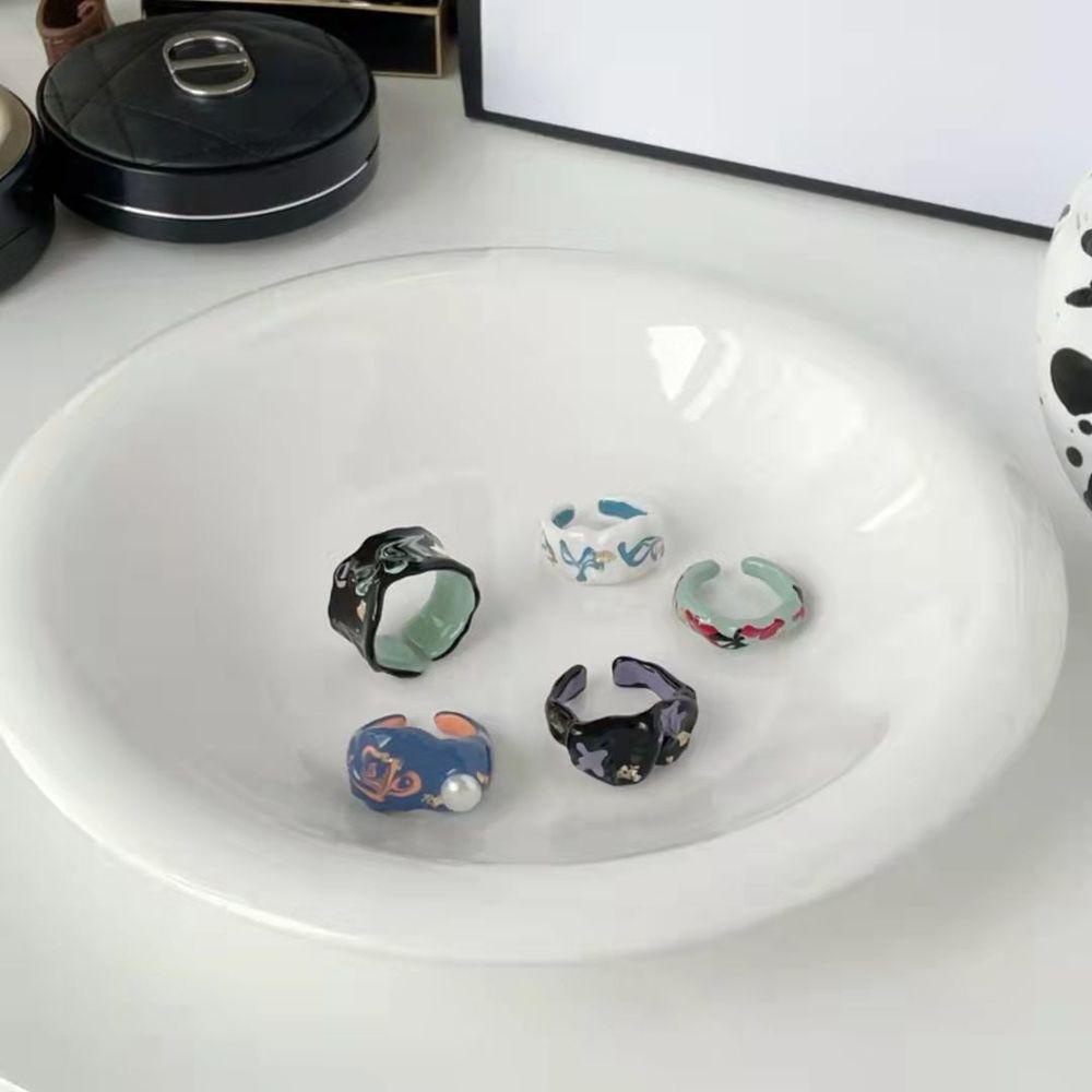Nhẫn Hở Thiết Kế Độc Đáo Thời Trang Cho Nữ|Nhẫn Mạ Bạc Kiểu Dáng Đơn Giản Phong Cách Retro Hàn Quốc Cho Nữ