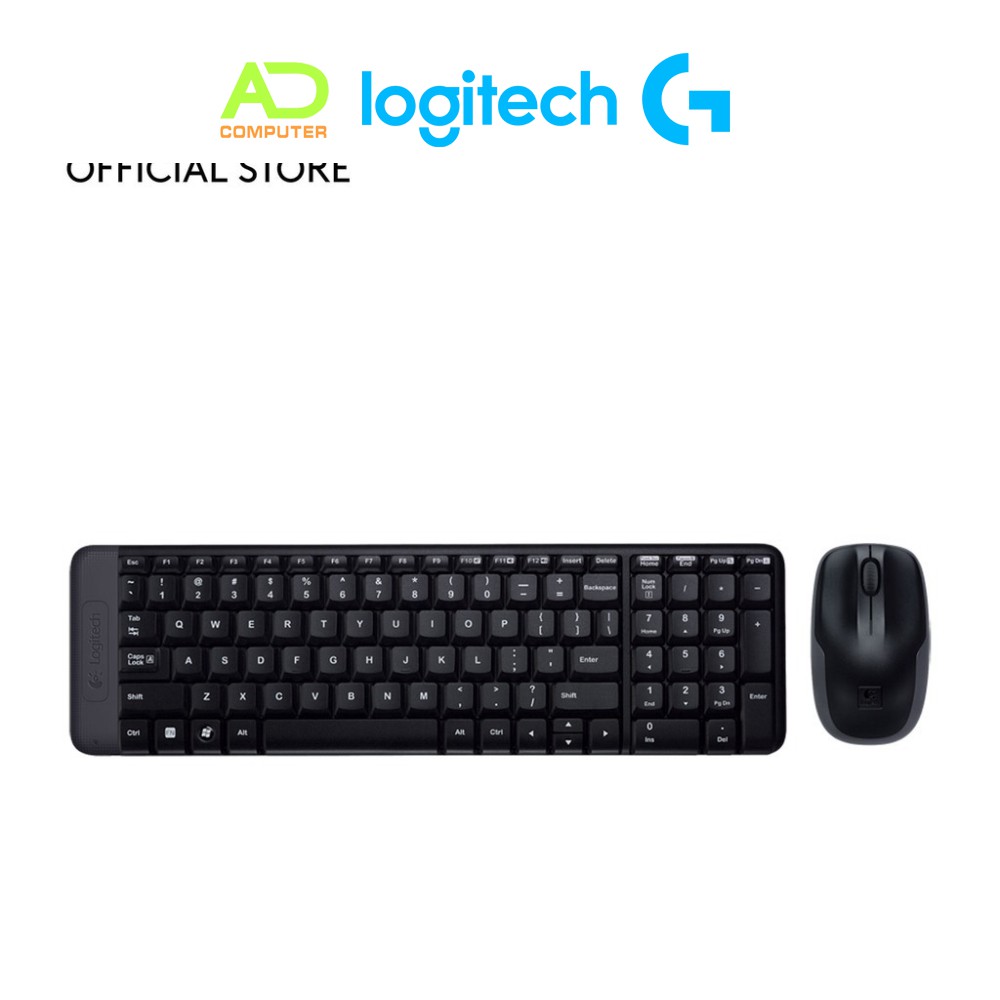 [Mã BMLT30 giảm đến 30K đơn 99K] Bộ Bàn Phím Và Chuột Không Dây Logitech MK220