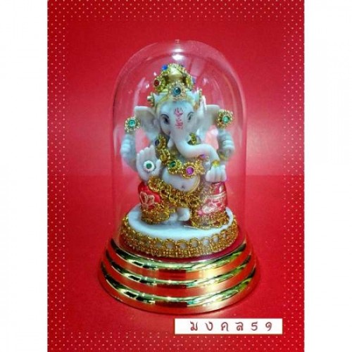 Tượng Phong Thủy Voi Thần Ganesha Thái Lan [Có Lồng Kính] Thu Hút Tài Lộc Cát Khí Hộ Mệnh May Mắn