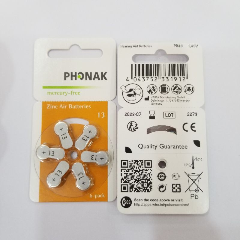 Pin máy trợ thính phonak thụy sỹ