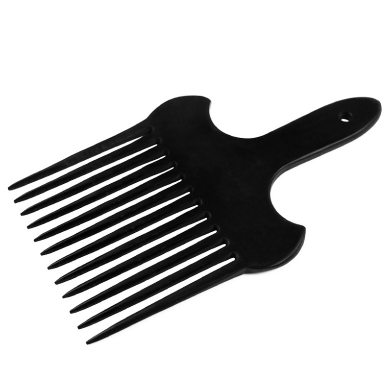 Lược Nhựa Răng Thưa Màu Đen Tạo Kiểu Tóc Afro